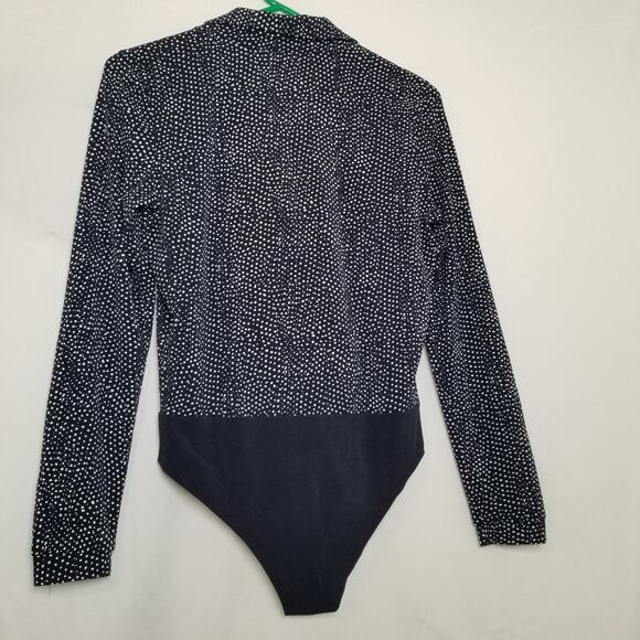 Vero Moda Women's Black Polka Dot Long Sleeve Bodysuit Size Small - Picture 3 of 11